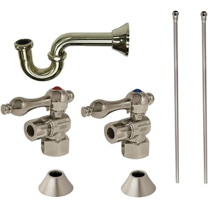 image:imageKingston Brass CC43108LKB30 Trimscape Traditional Plumbing Sink Trim Kit with PTrap in Brushed NickelBrushed Nickel