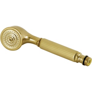 image:imageKingston Brass K103A0 Restoration Single Function Round Hand Shower in Matte BlackBrushed Brass