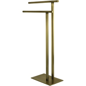 image:imageKingston Brass SCC6033 Edenscape 32716 Freestanding Pedestal 2Tier LShape Towel Rack Antique Brass