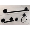 image:imageKingston Brass BAK312478MB Victorian 4Piece 18Inch Towel Bar Bathroom Accessory Set in Matte BlackMatte Black