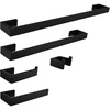 image:imageKingston Brass BAHK6412478BB Lasdun 5Piece 18Inch and 24Inch Towel Bars Bathroom Accessory Set in Brushed BrassMatte Black