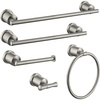 image:imageKingston Brass BAHK9112478SN Mathsson 5Piece 18Inch and 24Inch Towel Bars Bathroom Accessory Set in Brushed NickelBrushed Nickel