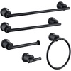 image:imageKingston Brass BAHK9112478SN Mathsson 5Piece 18Inch and 24Inch Towel Bars Bathroom Accessory Set in Brushed NickelMatte Black