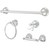 image:imageKingston Brass BAK3962478C Restoration 4Piece 18Inch Towel Bar Bathroom Accessory Set in Polished ChromePolished Chrome