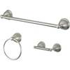 image:imageKingston Brass BAK396248C Restoration 3Piece 18Inch Towel Bar Bathroom Accessory Set in Polished ChromeBrushed Nickel