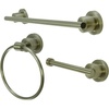 image:imageKingston Brass BAK821248C Concord 3Piece 18Inch Towel Bar Bathroom Accessory Set in Polished ChromeBrushed Nickel