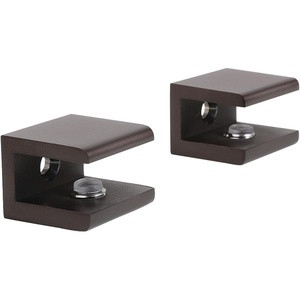 image:imageKingston Brass BAB1016 Levitas Glass Shelf Clamp Polished NickelOil Rubbed Bronze