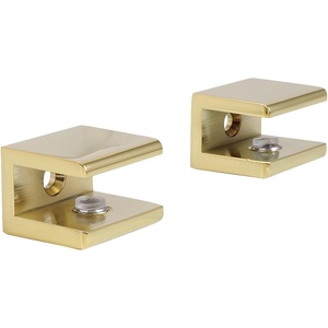 image:imageKingston Brass BAB1016 Levitas Glass Shelf Clamp Polished NickelPolished Brass