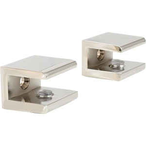 image:imageKingston Brass BAB1016 Levitas Glass Shelf Clamp Polished NickelPolished Nickel