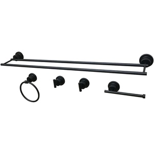 image:imageKingston Brass BAH821330478SB Concord 5Piece Bathroom Accessory Set Brushed BrassMatte Black