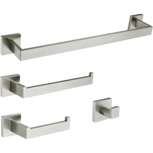 image:imageKingston Brass BAHK602478C Lasdun 4Piece 18Inch Towel Bar Bathroom Accessory Set in Polished ChromeBrushed Nickel