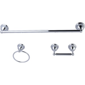 image:imageKingston Brass BAK396248C Restoration 3Piece 18Inch Towel Bar Bathroom Accessory Set in Polished ChromePolished Chrome