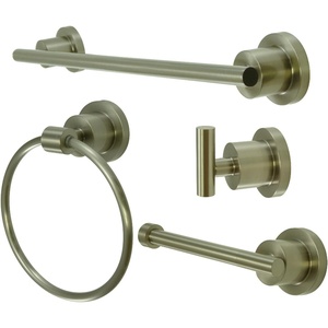 image:imageKingston Brass BAK8212478SN Concord 4Piece 18Inch Towel Bar Bathroom Accessory Set in Brushed NickelBrushed Nickel