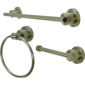 image:imageKingston Brass BAK821248C Concord 3Piece 18Inch Towel Bar Bathroom Accessory Set in Polished ChromeBrushed Nickel