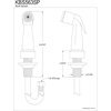 image:imageKingston Brass Gourmetier KBS563SP Kitchen Faucet Sprayer Black