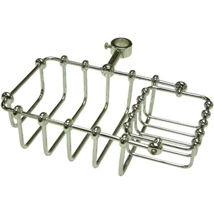 image:imageKingston Brass CC2141 7Inch Riser Mount Soap Basket for Clawfoot Tubs Polished ChromePolished Chrome