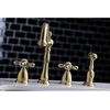 image:imageKingston Brass KB1797AXBS 8Inch Widespread Kitchen Faucet with Brass Sprayer Brushed BrassAntique Brass