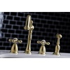 image:imageKingston Brass KB1797AXBS 8Inch Widespread Kitchen Faucet with Brass Sprayer Brushed BrassBrushed Brass