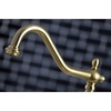 image:imageKingston Brass KB1797AXBS 8Inch Widespread Kitchen Faucet with Brass Sprayer Brushed BrassBrushed Brass