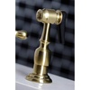 image:imageKingston Brass KB1797AXBS 8Inch Widespread Kitchen Faucet with Brass Sprayer Brushed BrassBrushed Brass