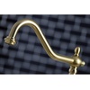 image:imageKingston Brass KB1797AXBS 8Inch Widespread Kitchen Faucet with Brass Sprayer Brushed BrassBrushed Nickel
