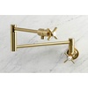 image:imageKingston Brass KS4107ZX Millennium Wall Mount Pot Filler Brushed BrassBrushed Brass