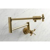 image:imageKingston Brass KS4107ZX Millennium Wall Mount Pot Filler Brushed BrassBrushed Brass
