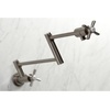 image:imageKingston Brass KS4107ZX Millennium Wall Mount Pot Filler Brushed BrassBrushed Nickel