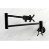 image:imageKingston Brass KS4107ZX Millennium Wall Mount Pot Filler Brushed BrassMatte Black