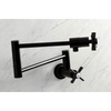 image:imageKingston Brass KS4107ZX Millennium Wall Mount Pot Filler Brushed BrassMatte Black