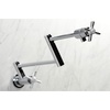 image:imageKingston Brass KS4107ZX Millennium Wall Mount Pot Filler Brushed BrassPolished Chrome