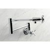image:imageKingston Brass KS4107ZX Millennium Wall Mount Pot Filler Brushed BrassPolished Chrome