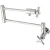 image:imageKingston Brass KS4107ZX Millennium Wall Mount Pot Filler Brushed BrassPolished Chrome