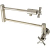 image:imageKingston Brass KS4107ZX Millennium Wall Mount Pot Filler Brushed BrassPolished Nickel