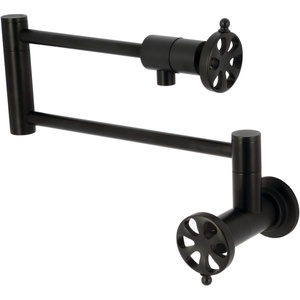 image:imageKingston Brass KS4100RX Belknap Wall Mount Pot Filler Matte BlackMatte Black