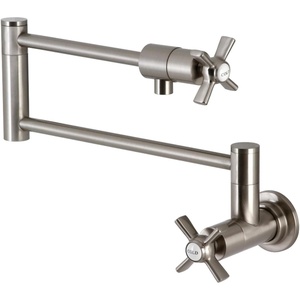 image:imageKingston Brass KS4107ZX Millennium Wall Mount Pot Filler Brushed BrassBrushed Nickel