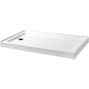 image:imageKingston Brass VTSB60324L 60 x 32 Acrylic Double Threshold Shower Base with Left Drain Glossy White