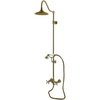 image:imageKingston Brass CCK3663AX Kingston Wall Mount Rain Drop Shower System Antique Brass