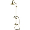 image:imageKingston Brass CCK3663PX Kingston Wall Mount Rain Drop Shower System Antique Brass