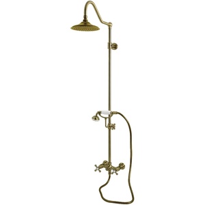 image:imageKingston Brass CCK3663AX Kingston Wall Mount Rain Drop Shower System Antique Brass