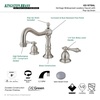 image:imageKingston Brass KS1976AL Heritage Widespread Bathroom Faucet Polished Nickel 756 x 744 x 244Brushed Nickel
