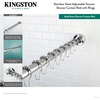 image:imageKingston Brass KSR607 Edenscape 72Inch Adjustable Stainless Steel Shower Curtain Rod with Rings Brushed Brass