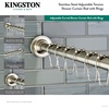 image:imageKingston Brass SCC3111 Edenscape 6072 Stainless Steel Adjustable Tension Shower Curtain Rod with Rings Polished Chrome