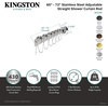image:imageKingston Brass SCC3117 Edenscape 6072 Stainless Steel Adjustable Tension Shower Curtain Rod with Rings Brushed Brass