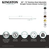 image:imageKingston Brass SR607 Edenscape 6072 Stainless Steel Adjustable Tension Shower Curtain Rod Brushed BrassBrushed Brass