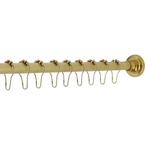 image:imageKingston Brass KSR607 Edenscape 72Inch Adjustable Stainless Steel Shower Curtain Rod with Rings Brushed Brass