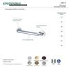 image:imageKingston Brass DR414122 Designer Trimscape Manhattan Decor 12Inch Grab Bar with 125Inch Outer Diameter Polished BrassBrushed Nickel