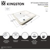 image:imageKingston Brass EVB1412 Linna 14 Ceramic Square Undermount Bathroom Sink White
