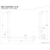 image:imageKingston Brass GBL1224CSRW 24x 24 LShaped Grab Bar  Right Hand WhiteWhite