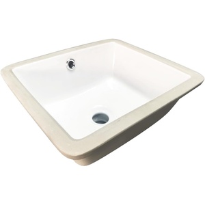 image:imageKingston Brass EVB1412 Linna 14 Ceramic Square Undermount Bathroom Sink White